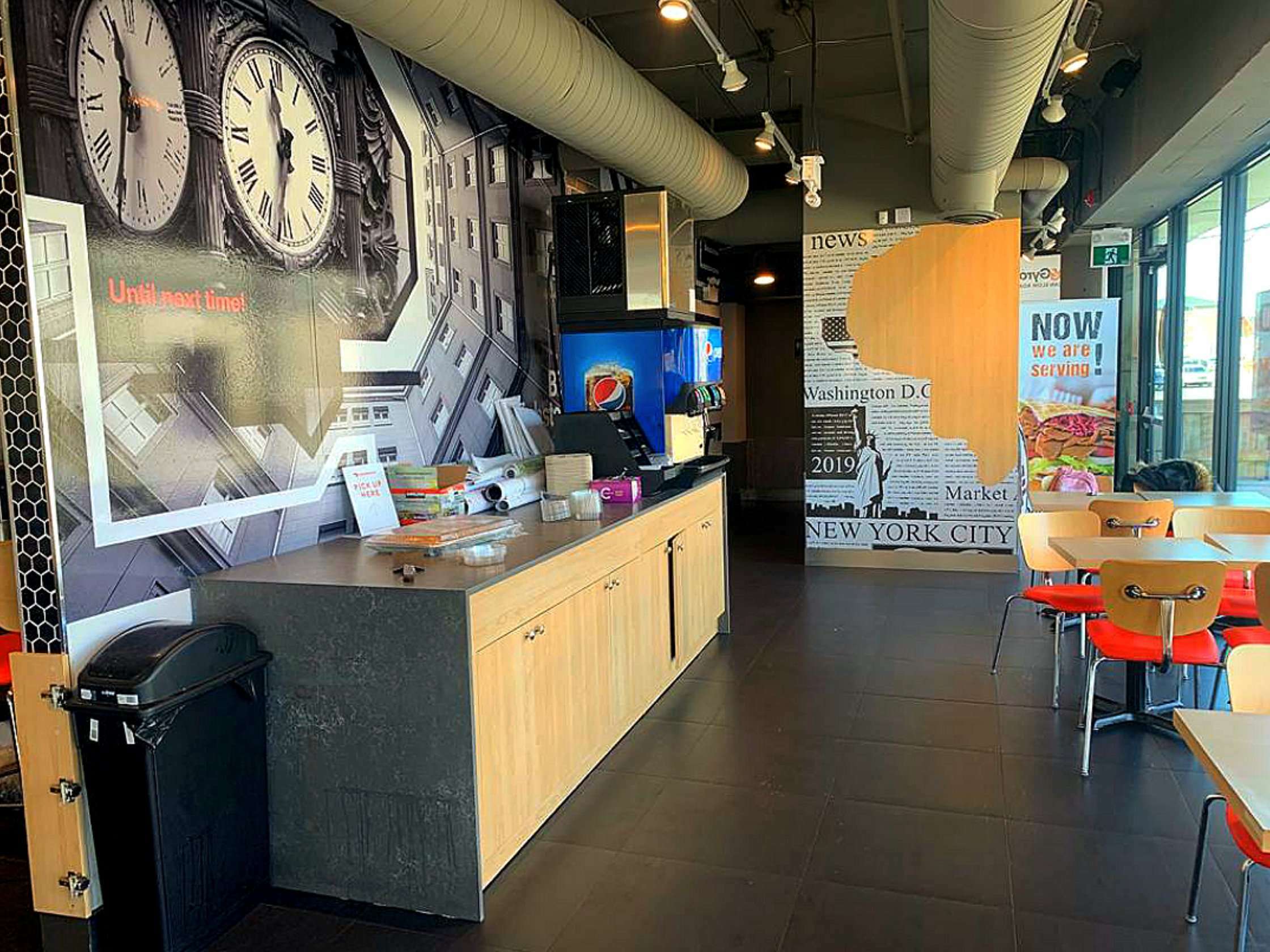 Side table in restaurant