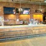 Restaurant selling slap with 2 lcd background