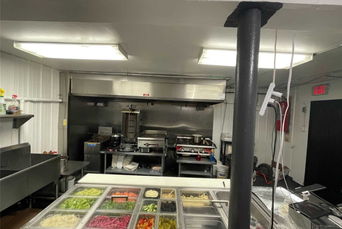 Food table in kitchen